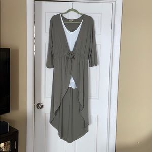 Free flowing tank & cardigan